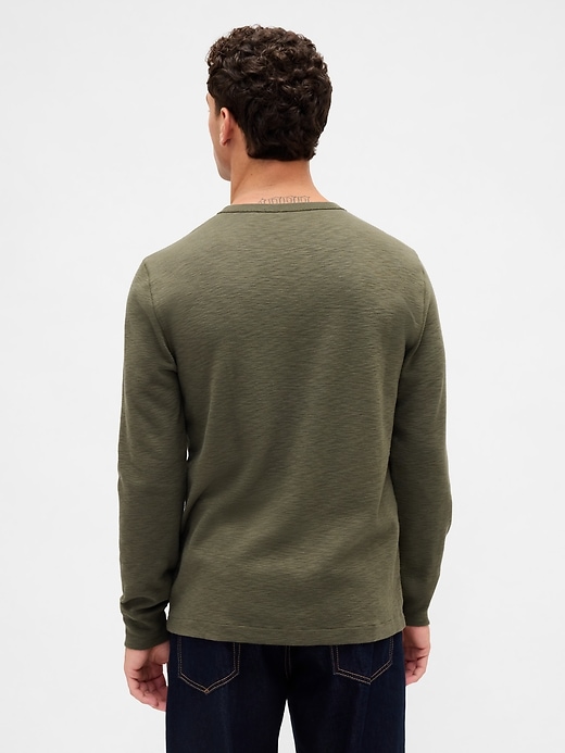 Image number 3 showing, Double-Knit Henley T-Shirt
