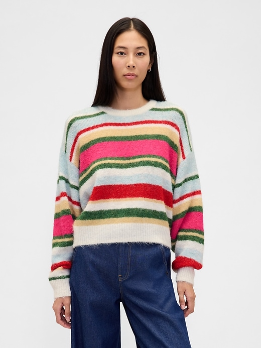 Image number 1 showing, Mohair Oversized Crewneck Sweater