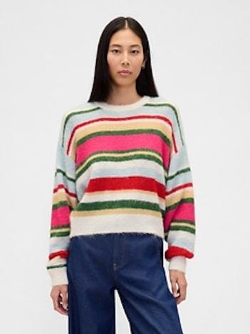 Mohair Oversized Crewneck Sweater