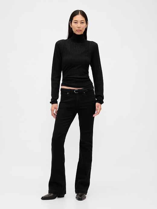 Image number 2 showing, Pointelle Turtleneck Sweater