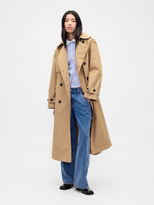 Image number 1 showing, Gap × Sandy Liang Bow-Back Trench Coat