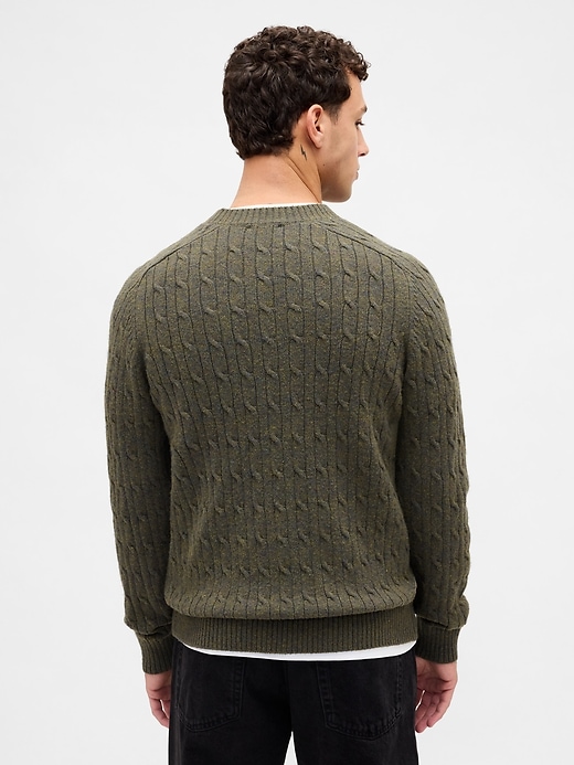 Image number 3 showing, Merino Wool-Blend Cable-Knit Sweater