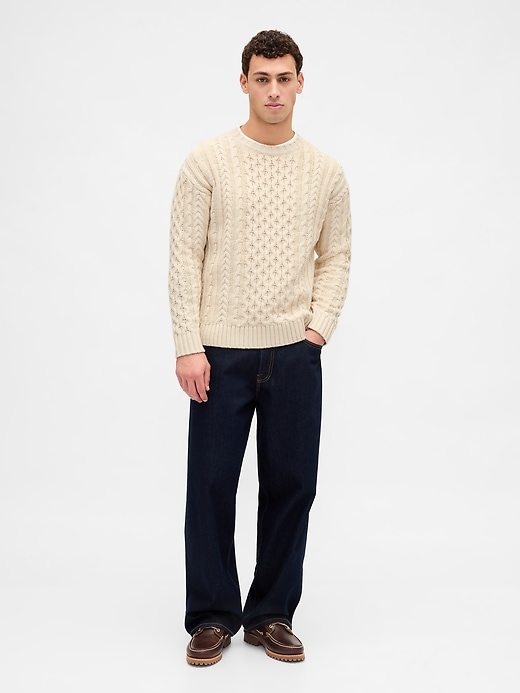 Image number 2 showing, Relaxed Cable-Knit Sweater