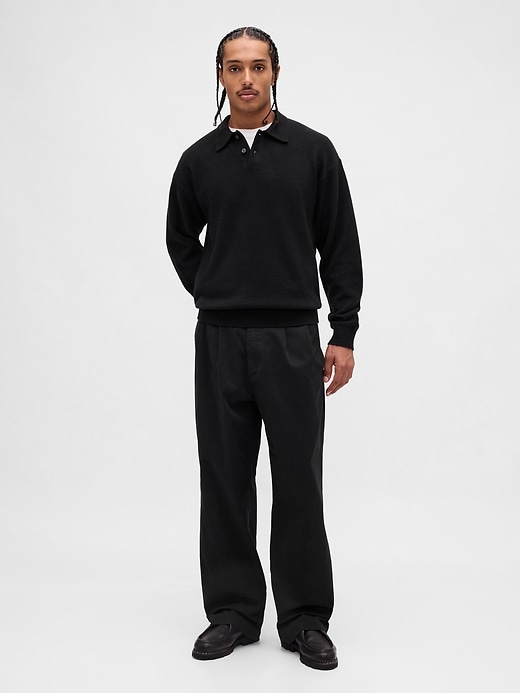 Image number 2 showing, CashSoft Relaxed Polo Sweater