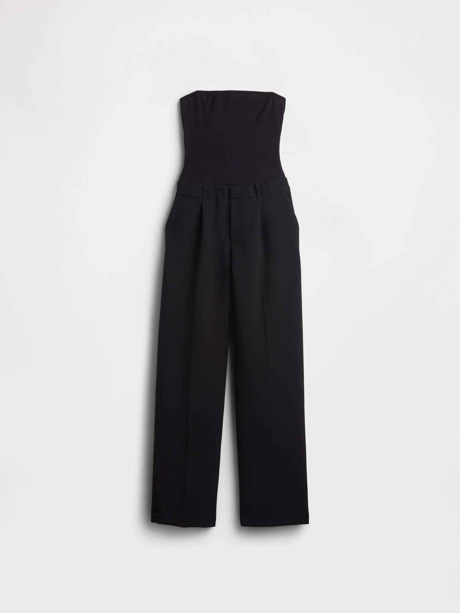 Женские комбинезоны Gap Strapless Drop-Waist Mixed Media Jumpsuit — фото 3