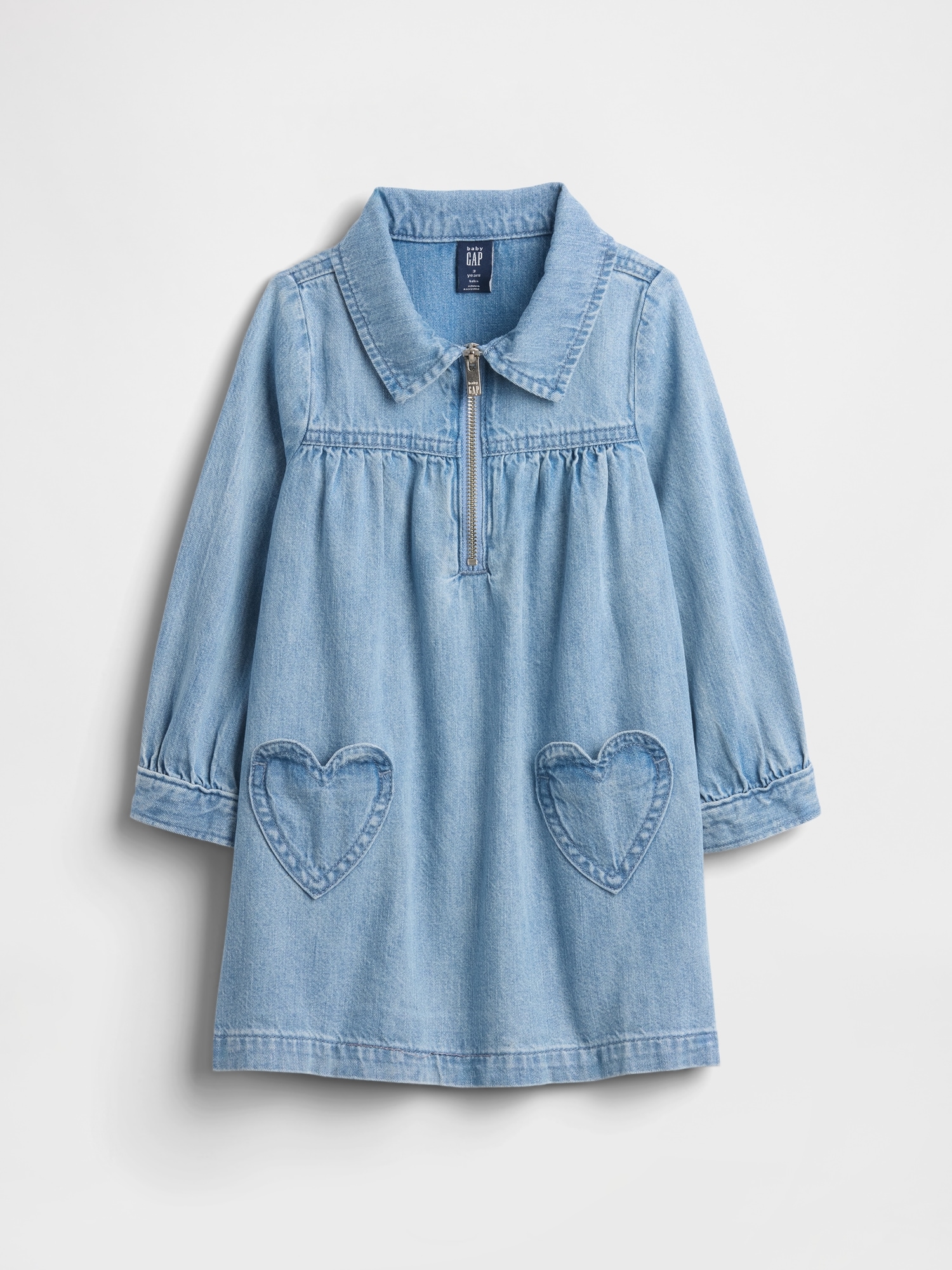 Baby & Toddler Denim Heart Pocket Dress