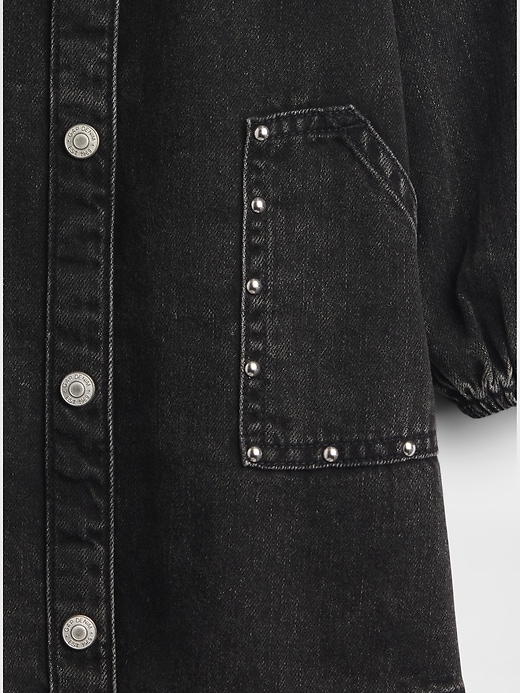 Image number 4 showing, Baby & Toddler Denim Studded Pocket Dress