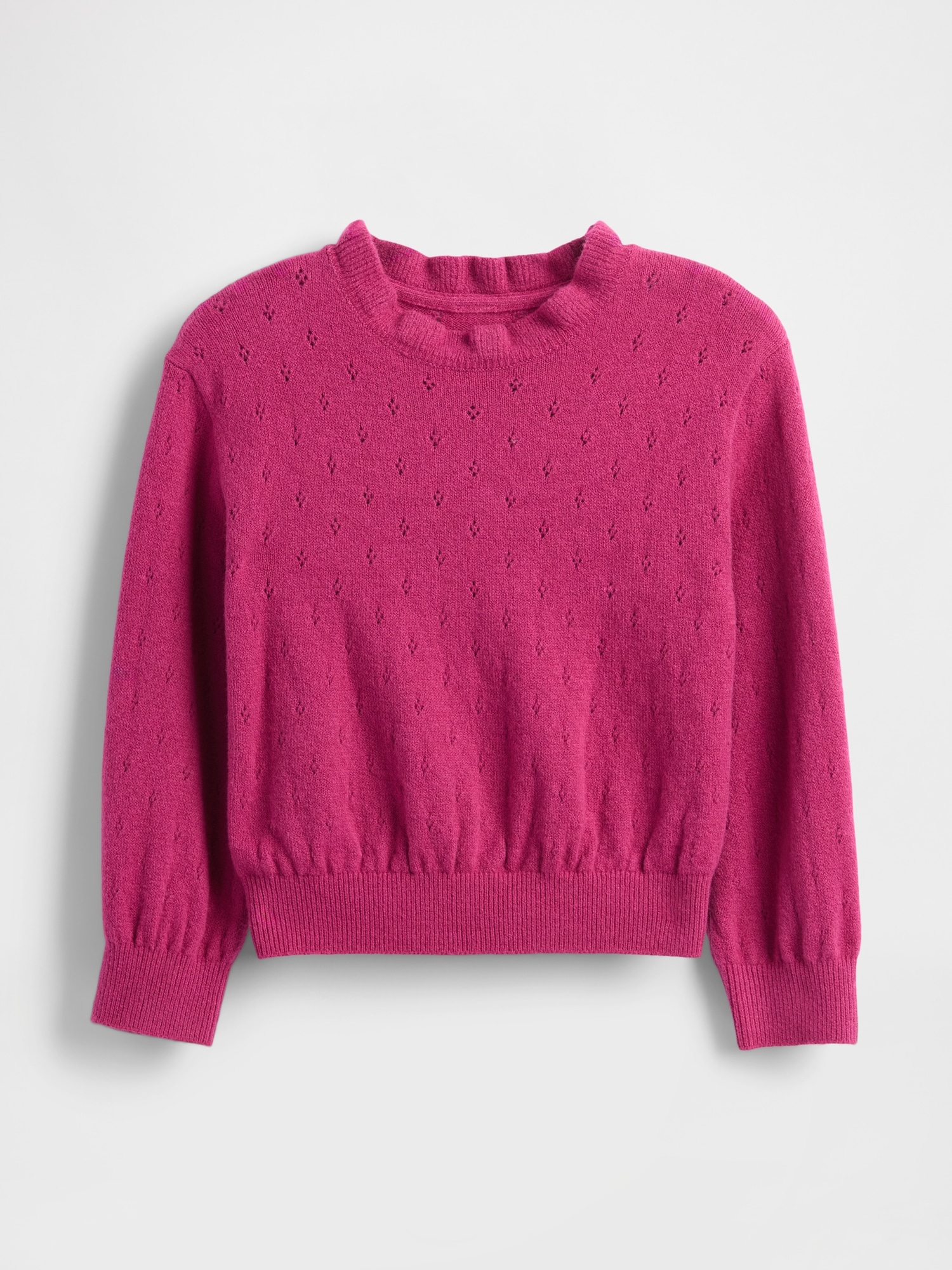 Baby & Toddler CashSoft Pointelle Sweater - Cerise Maroon