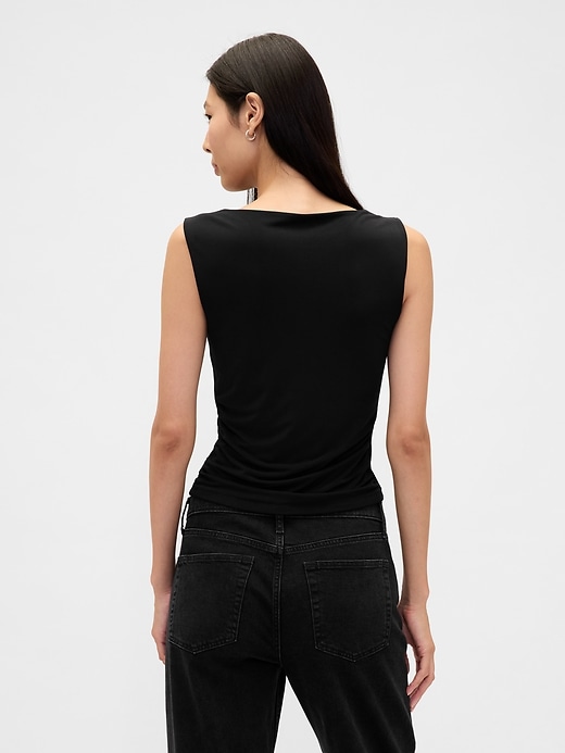 Image number 3 showing, Ruched Boatneck Top