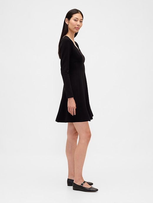 Image number 3 showing, Ponte Sweetheart Seamed Mini Dress