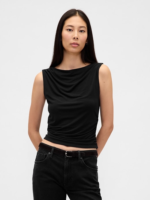 Image number 1 showing, Ruched Boatneck Top