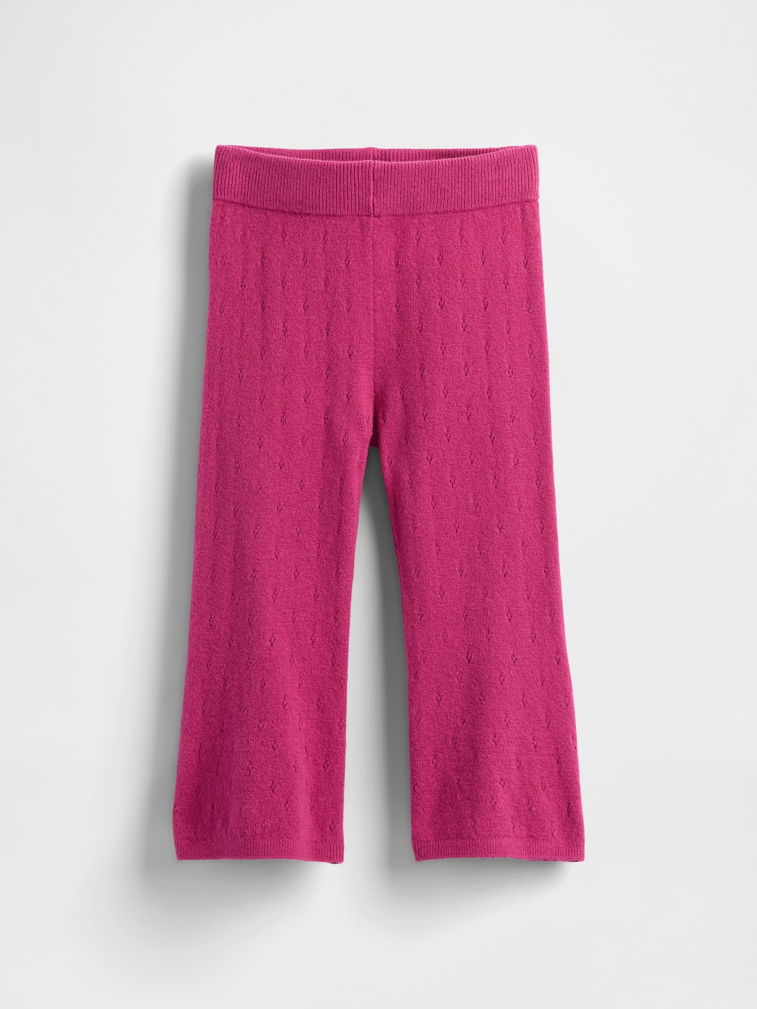 Baby & Toddler CashSoft Pointelle Flare Pants - Cerise Maroon