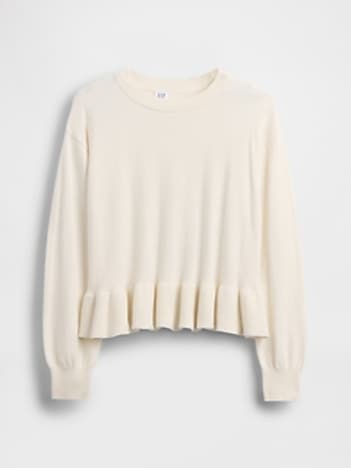 Kids Relaxed Peplum Sweater