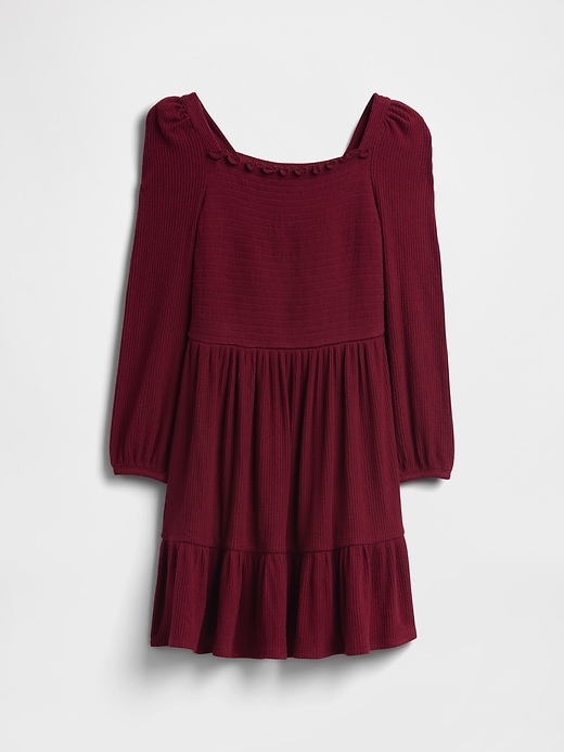 Image number 1 showing, Kids Softspun Smocked Square-Neck Dress