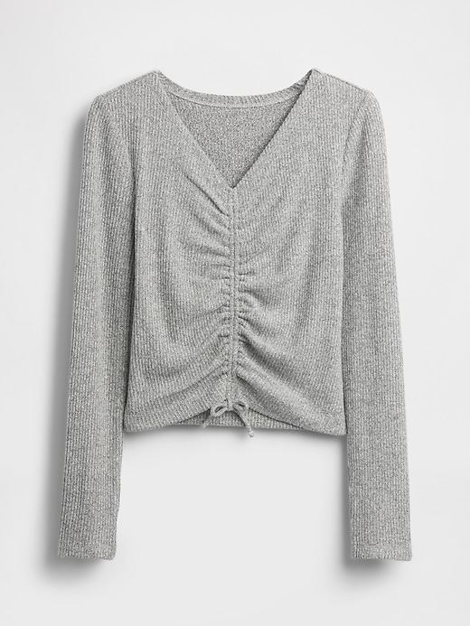 Image number 1 showing, Kids Softspun Rib Ruched Top