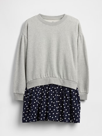 Kids VintageSoft Pleated Sweatshirt Dress