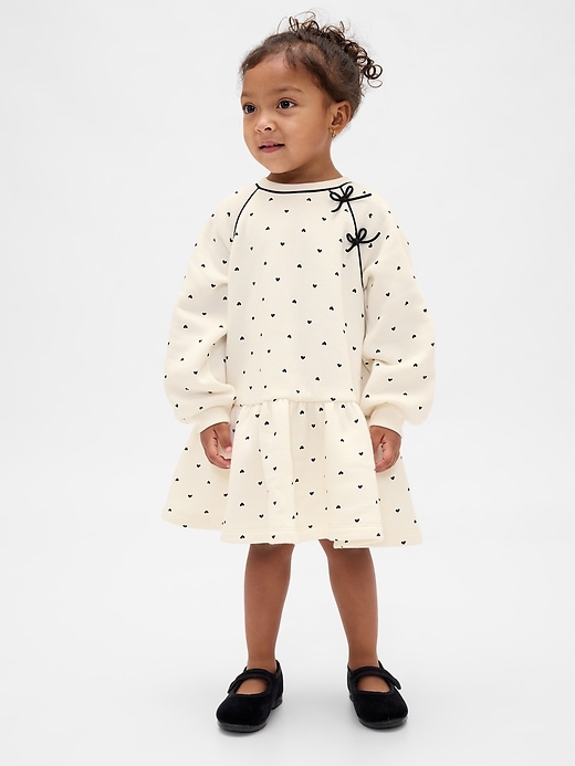 Image number 3 showing, Baby & Toddler Bow Sweatshirt Dress