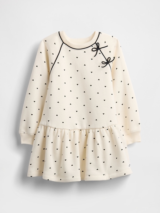 Image number 1 showing, Baby & Toddler Bow Sweatshirt Dress