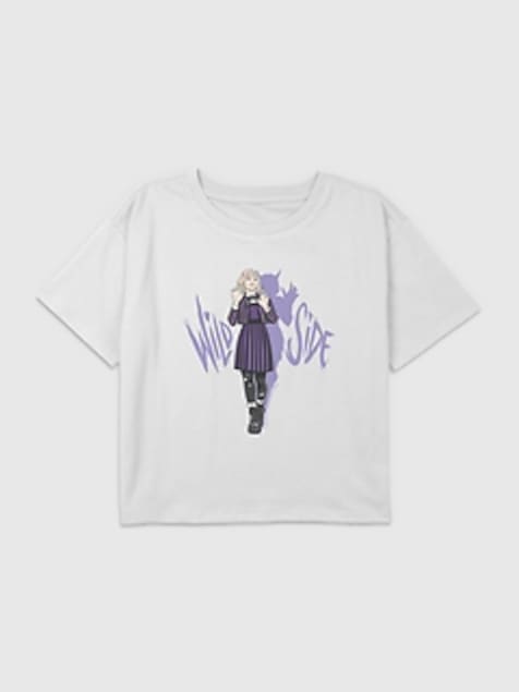 Kids Wednesday Enid Wild Side Graphic T-Shirt
