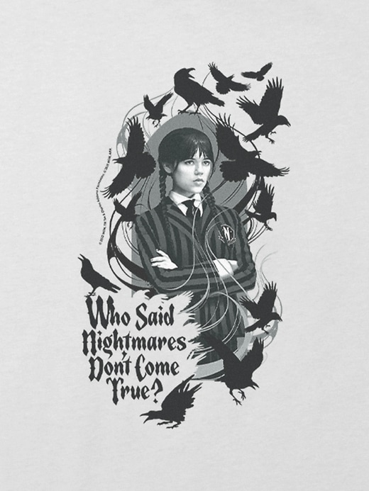 Image number 3 showing, Kids Wednesday Nightmares Graphic T-Shirt