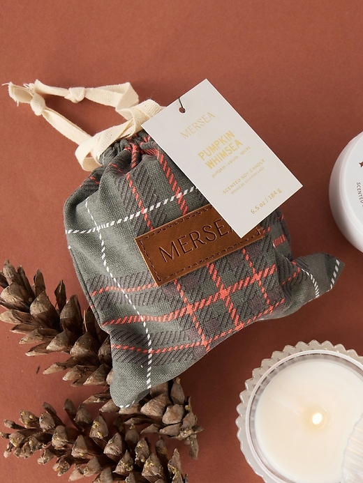 Image number 2 showing, Mersea Pumpkin Whimsea Plaid Bagged Candle