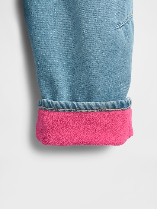 Image number 4 showing, Baby & Toddler Cozy-Lined Barrel Jeans