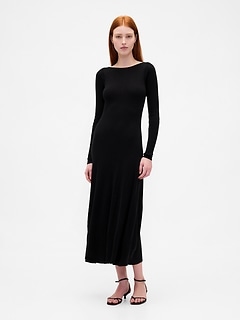 Lightweight CashSoft Rib Maxi Sweater Dress