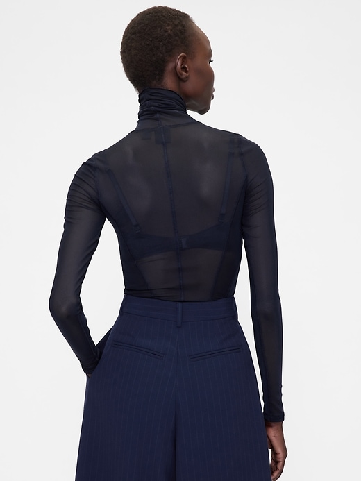 Image number 2 showing, GapStudio Sheer Mesh Turtleneck