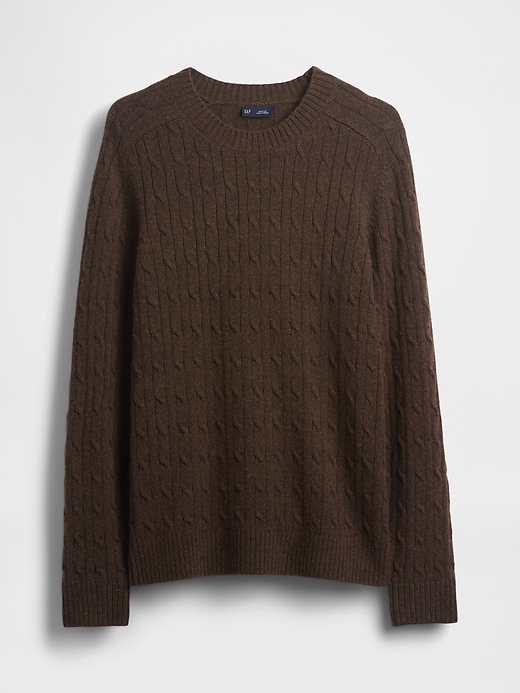 Image number 5 showing, Merino Wool-Blend Cable-Knit Sweater