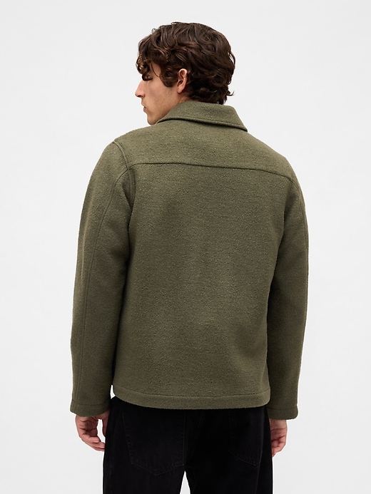 Image number 3 showing, Wool-Blend Relaxed Shirt Jacket
