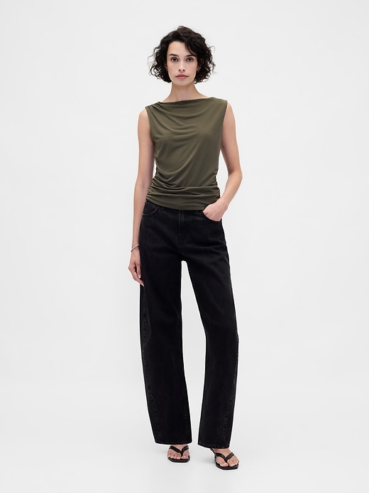 Image number 2 showing, Ruched Boatneck Top