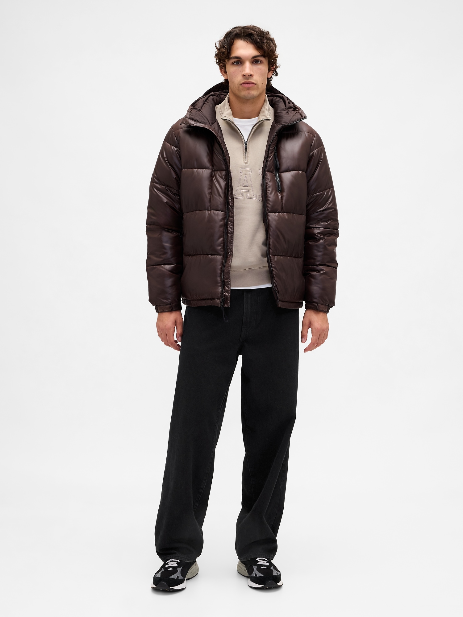 Heavyweight Oversized Logo Half-Zip Pullover