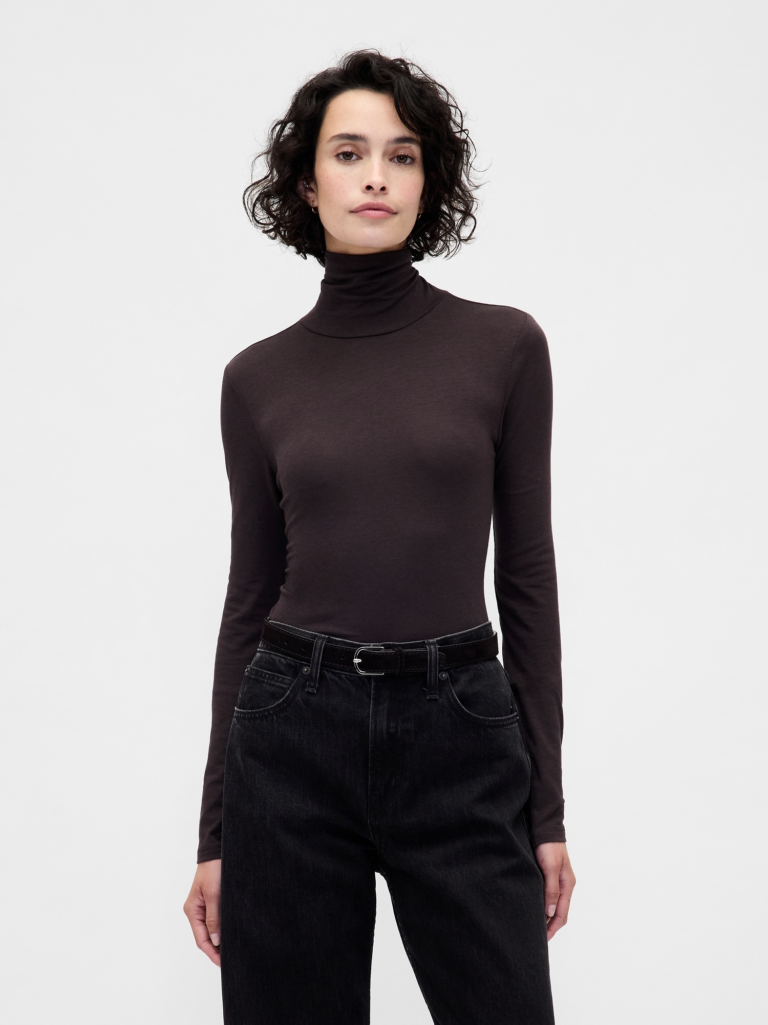Featherweight Turtleneck - Terra Brown
