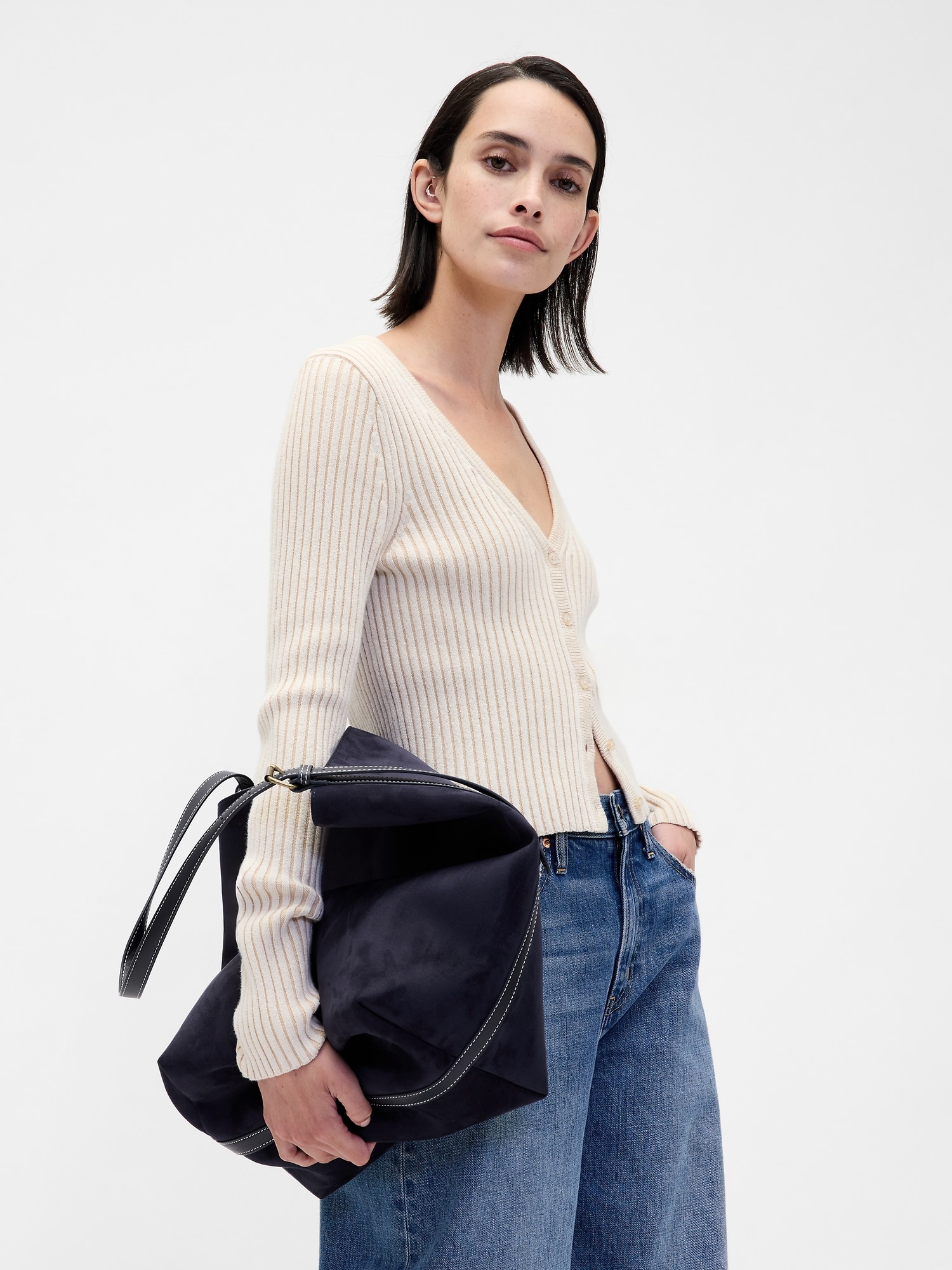 Vegan Suede Bucket Bag