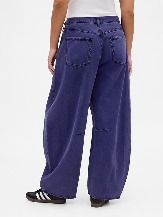 Image number 6 showing, Gap × Disney Tim Burton’s The Nightmare Before Christmas Mid Rise UltraSoft Barrel Jeans