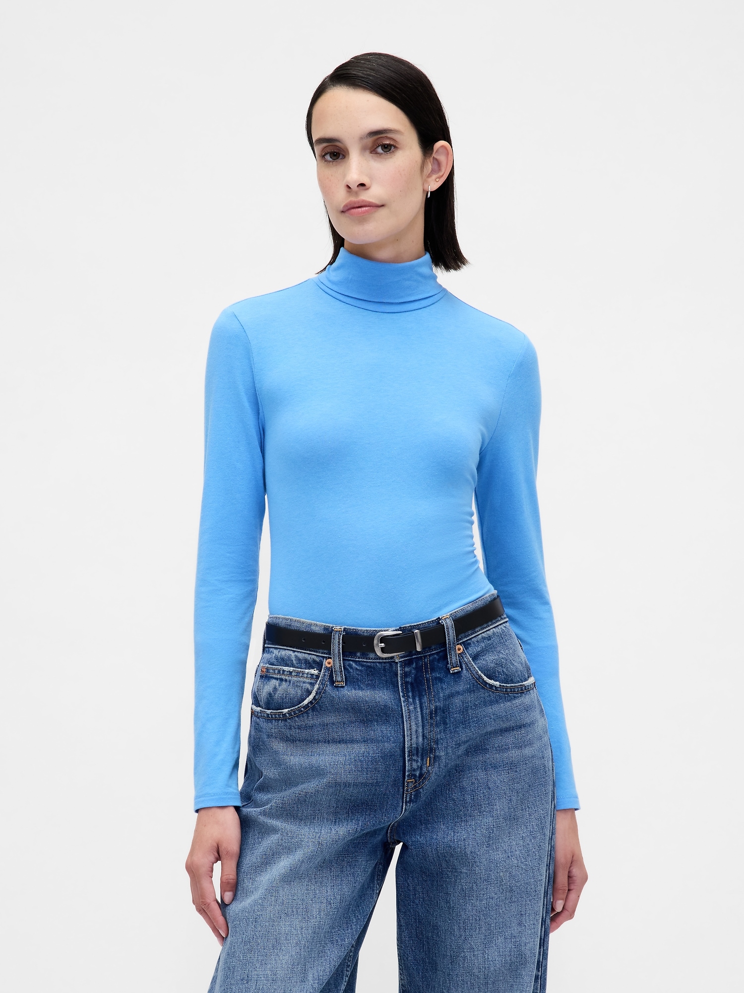 Featherweight Turtleneck - Union Blue