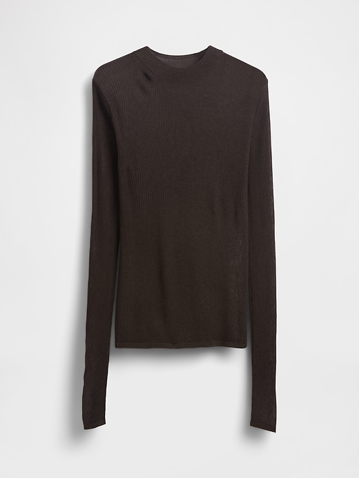Image number 5 showing, High-Neck Sheer Sweater