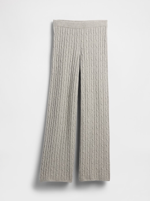 Image number 3 showing, CashSoft Cable-Knit Sweater Pants