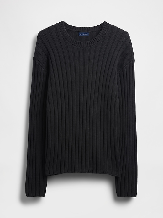Image number 5 showing, Wide Rib Slim Crewneck Sweater