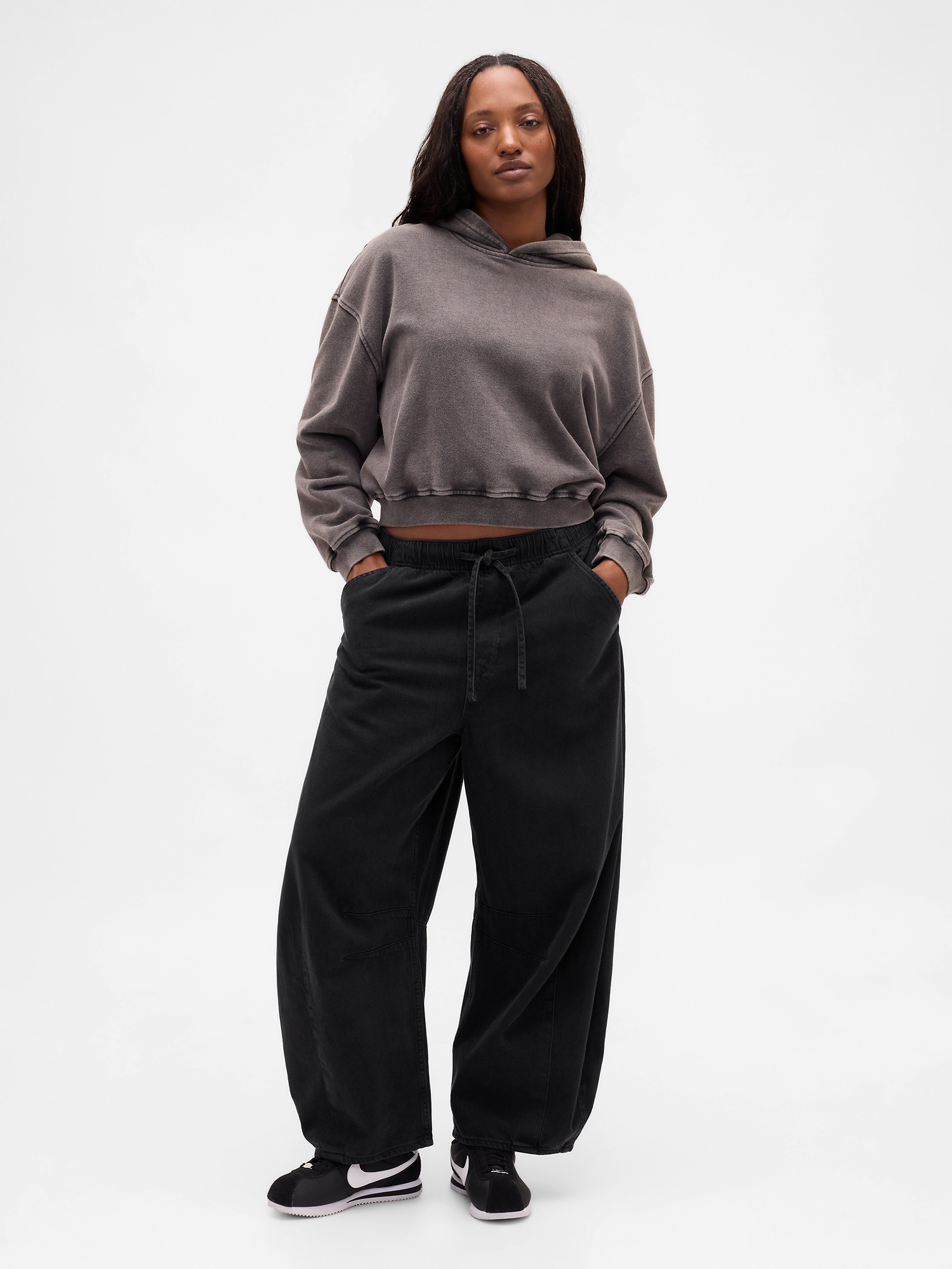 Женские джинсы Gap Mid Rise UltraSoft Easy Horseshoe, цвет: Чёрный — фото 4