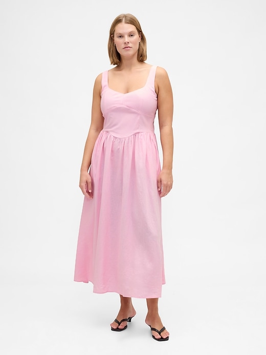 Image number 5 showing, Seamed Drop-Waist Maxi Dress