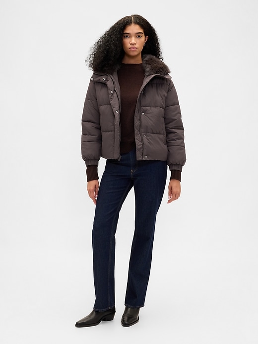 Image number 2 showing, Fur-Trim Puffer Jacket
