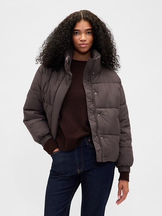 Image number 1 showing, Fur-Trim Puffer Jacket
