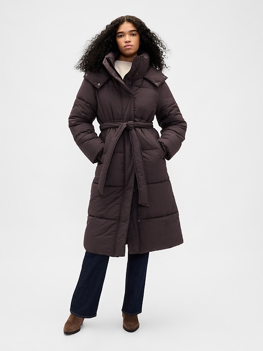 Image number 1 showing, Belted Puffer Coat