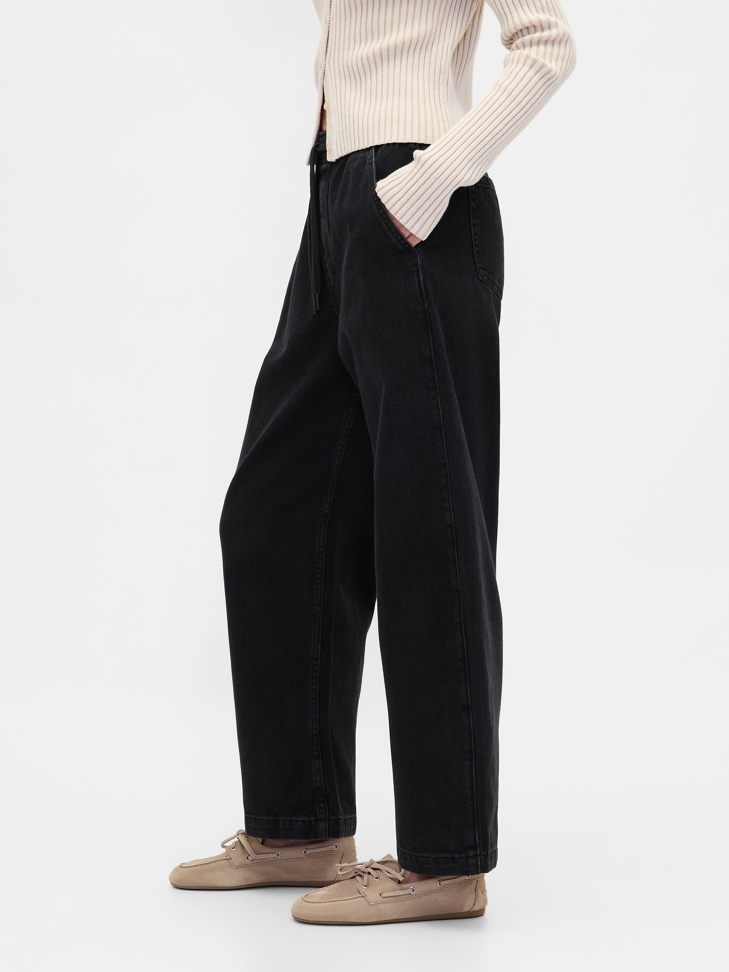 Женские джинсы Gap High Rise Barrel Jeans — фото 3