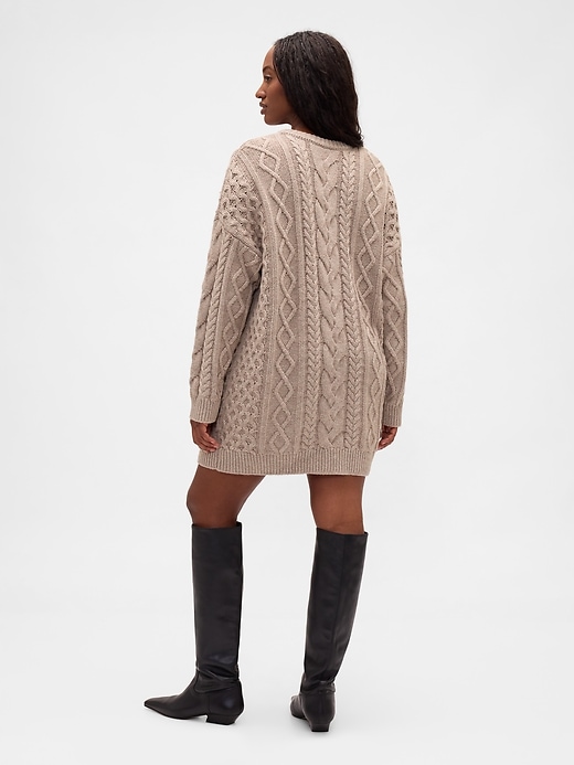 Image number 6 showing, Cable-Knit Mini Sweater Dress