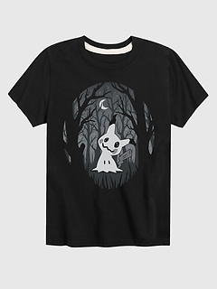 Kids Pokemon Mimikyu Dark Forest Short Sleeve T-Shirt