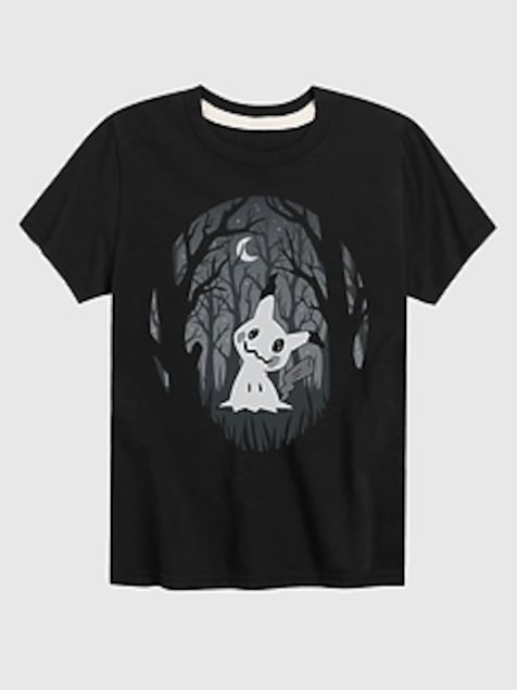 Kids Pokemon Mimikyu Dark Forest Short Sleeve T-Shirt