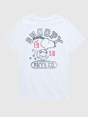 Kids Peanuts Snoopy Phys Ed Short Sleeve T-Shirt