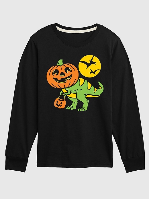 Image number 1 showing, Toddler T-Rex Pumpkin Head Long Sleeve Tee